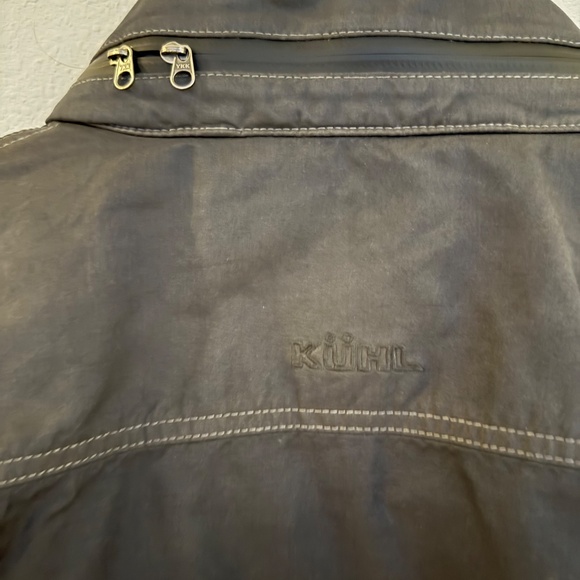 Kuhl Kollusion Jacket Carbon Gray Field Wax Coated Outdoor‎ Hooded Men’s L EUC - Picture 6 of 13